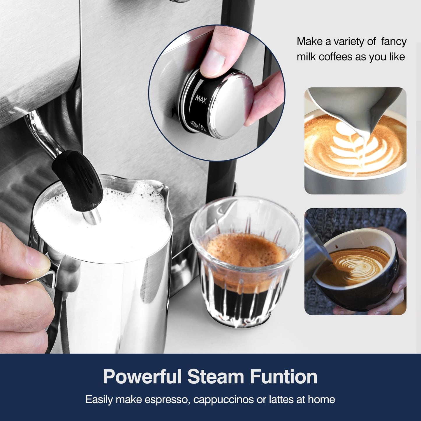 AMZCHEF 20 Bar Espresso Coffee Machines