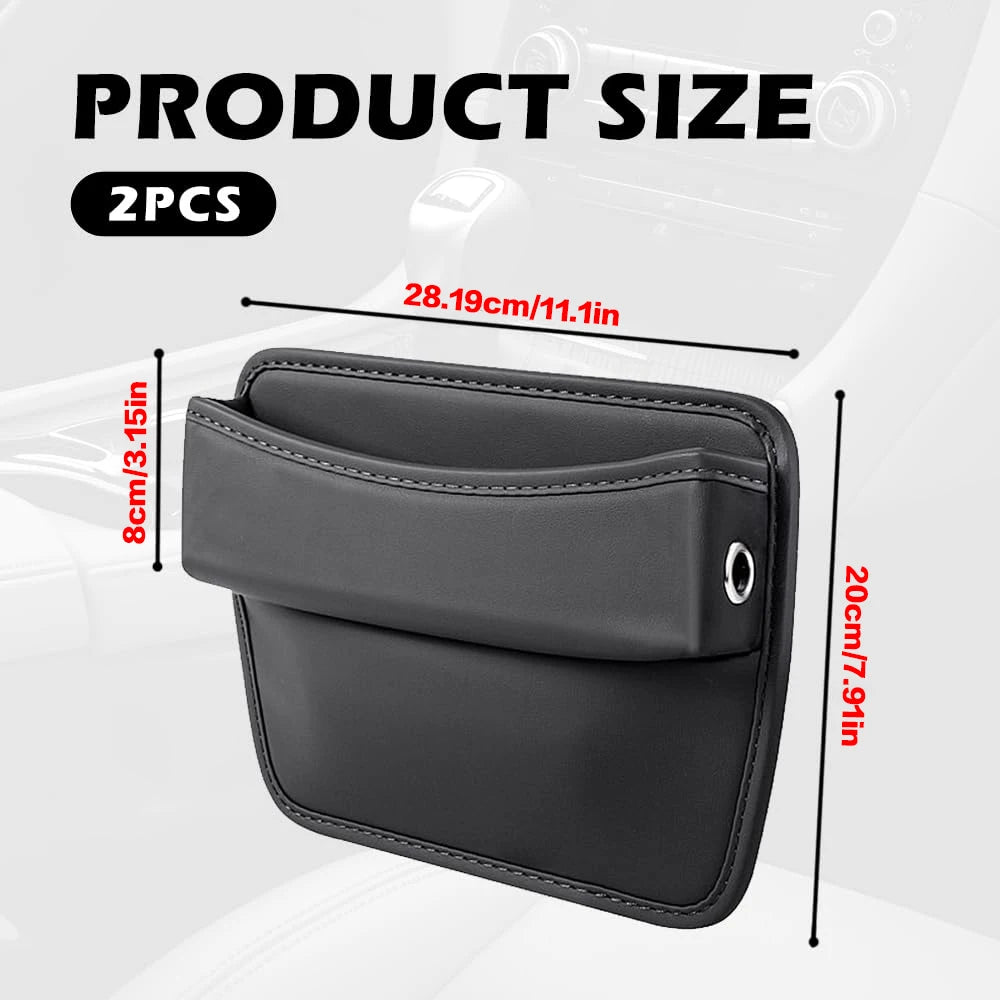 Auto-Sitzlücken-Organizer aus PU-Leder, 2er-Set