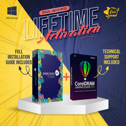 Wilcom EmbroideryStudio e4.2 + CorelDRAW 2021 digital software