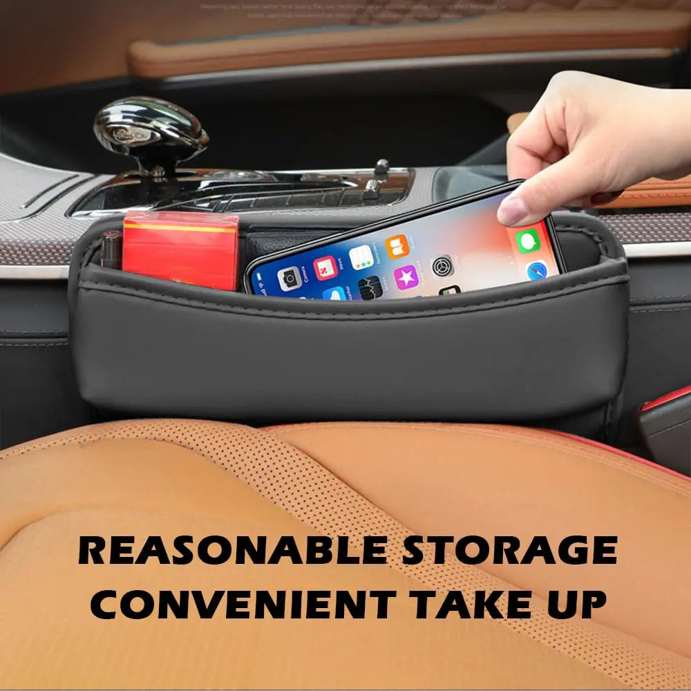 Auto-Sitzlücken-Organizer aus PU-Leder, 2er-Set